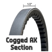 Cogged V Belts with a 1/2" top width Section AX
